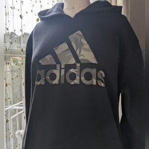 Adidas Equipment Men's Black Hoodie with Logo